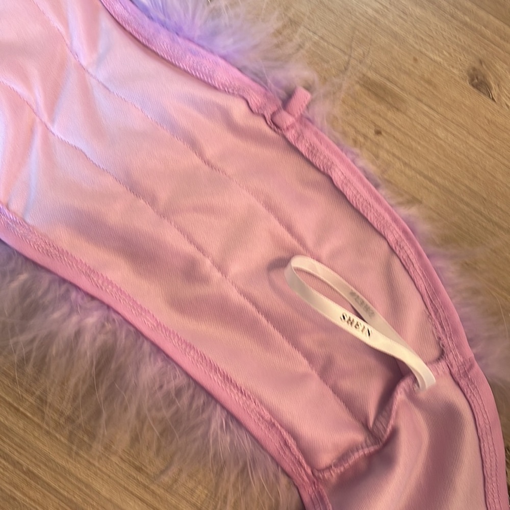 SHEIN Lavender Y2K Feather Top - Picture 8 of 11